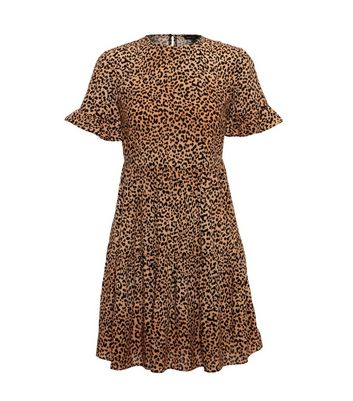 new look leopard smock dress