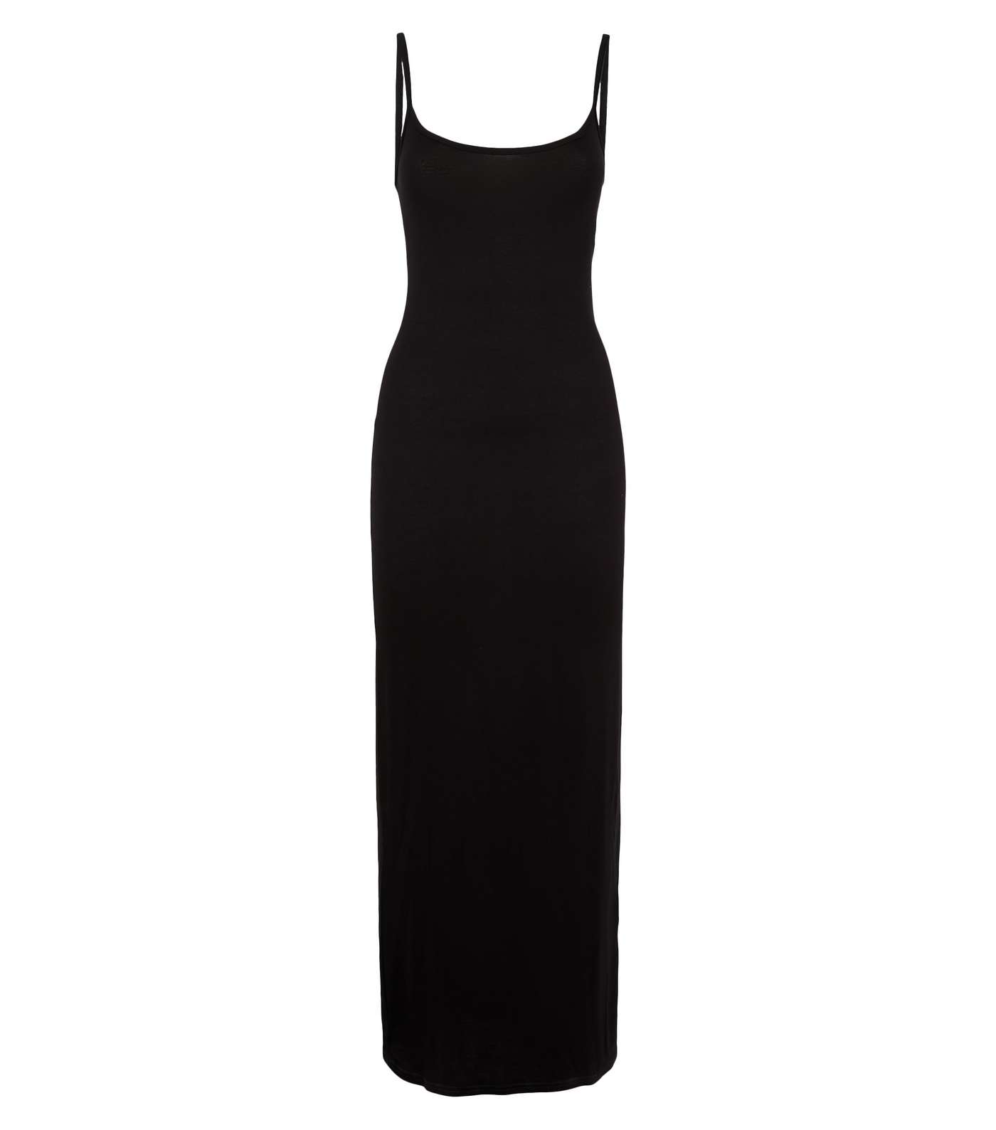 Black Strappy Bodycon Maxi Dress  Image 4