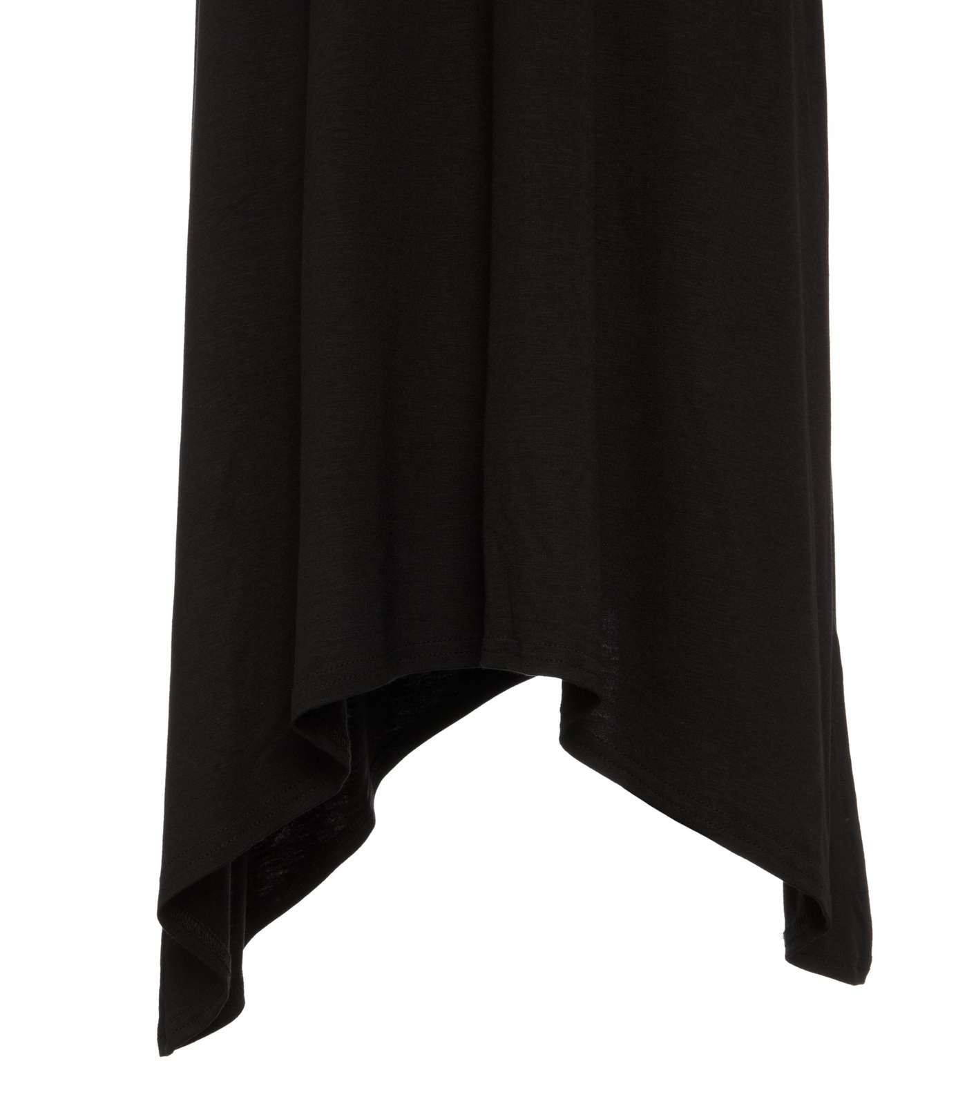 Black Hanky Hem T-Shirt Midi Dress  Image 3