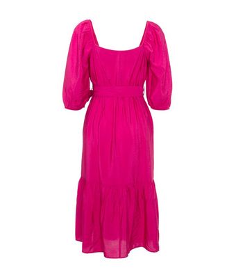 petite pink dress with sleeves