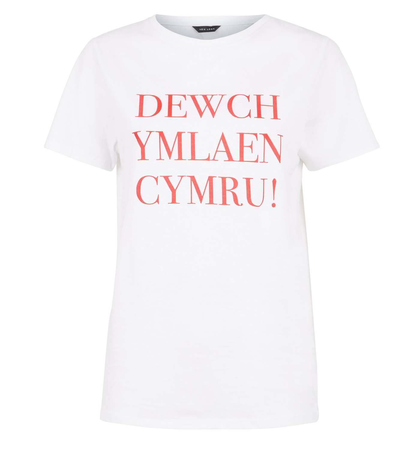 White Rugby Welsh Slogan T-Shirt Image 4