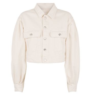 white puff sleeve jacket