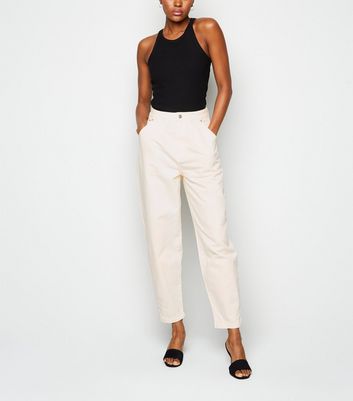 women's relaxed fit white jeans