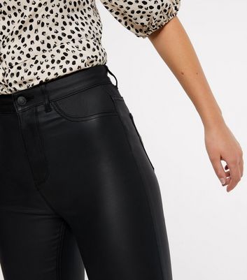 super skinny leather look jeans