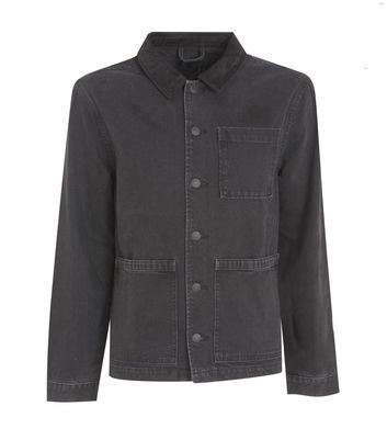 Black cord outlet denim jacket