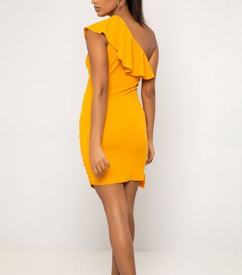 Image of Urban Bliss Yellow One Shoulder Mini Dress New Look