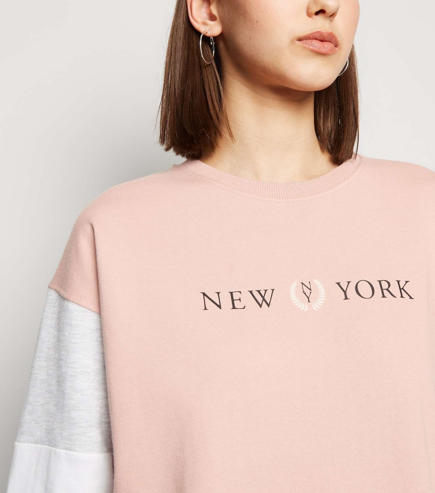 Mid Pink New York Colour Block Sweatshirt Image 5