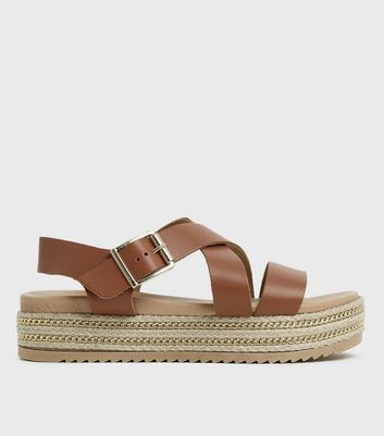 tan chunky sandals