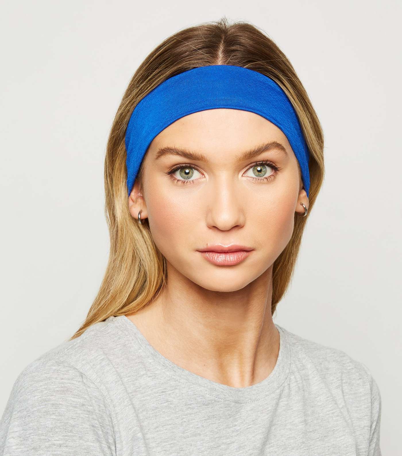 Bright Blue Stretch Headband Image 2