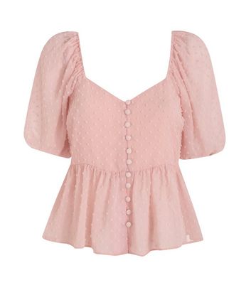 chiffon puff sleeve top