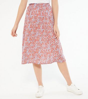 Jdy floral 2025 midi skirt