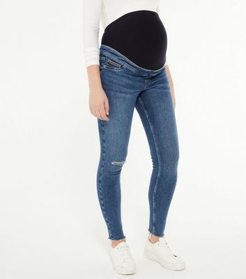 Maternity Blue Ripped Over Bump Jenna 