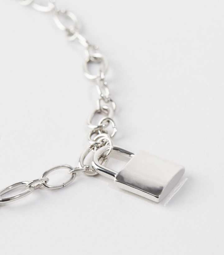Sterling Silver Padlock Necklace