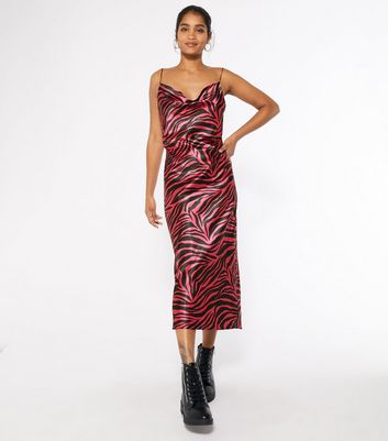 new look zebra midi dress