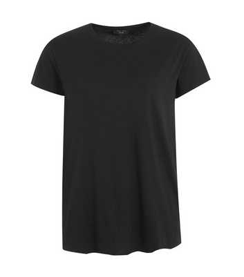 Curves Black Crew Neck Short Sleeve T-Shirt