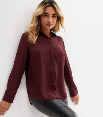 Burgundy shirt womens outlet outfit