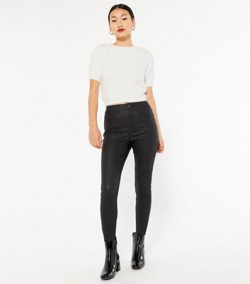 Petite Black Leather-Look Lift \u0026 Shape 