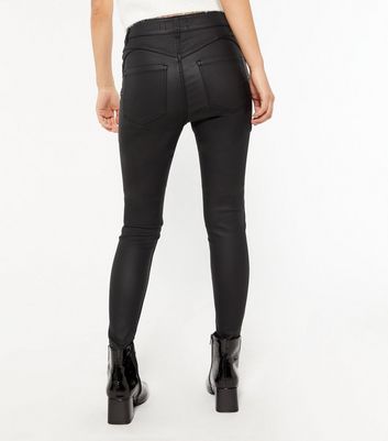 Petite Black Leather-Look Lift \u0026 Shape 