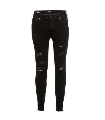 jack and jones black ripped jeans