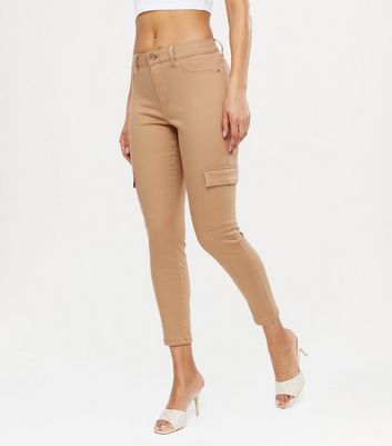 High Waist Super Skinny Cargo Trousers 