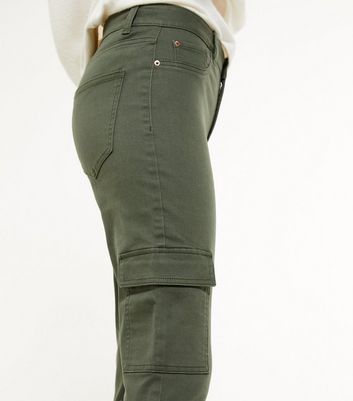 High Waist Super Skinny Cargo Trousers 