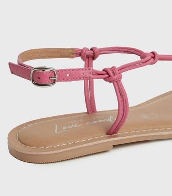 Cerise pink flat store sandals