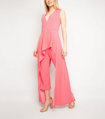 bright pink jumpsuit