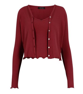 New look red cardigan sale