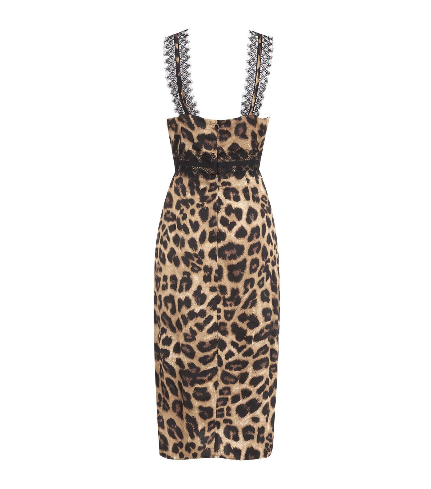 Another Look Brown Leopard Print Midi Dress Image 2