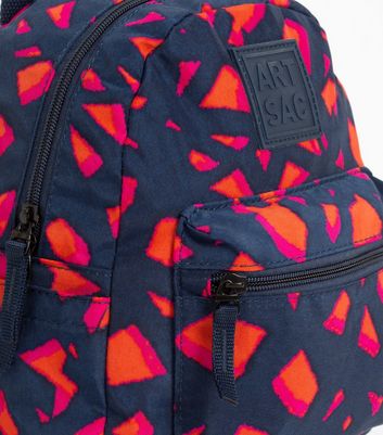 geometric print backpack
