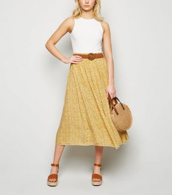 new look daisy midi skirt