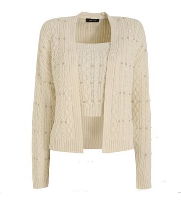 new look cable knit cardigan