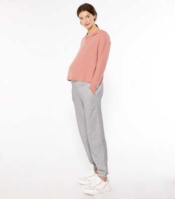 Maternity Pale Grey Jersey Over Bump Joggers