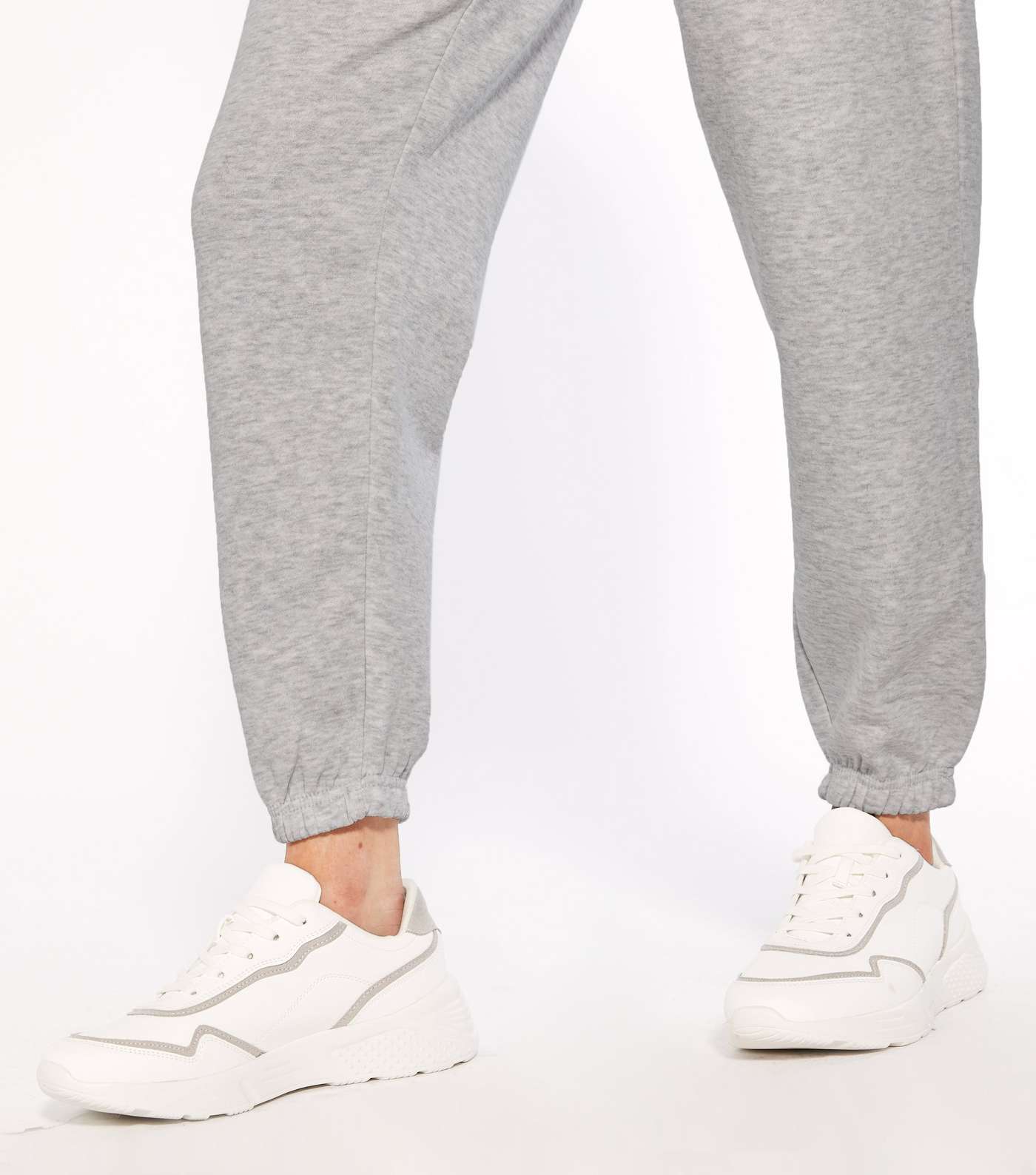 Maternity Pale Grey Jersey Over Bump Joggers Image 4