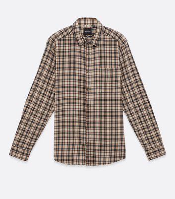 Image of Only & Sons Rust Check Shirt New Look