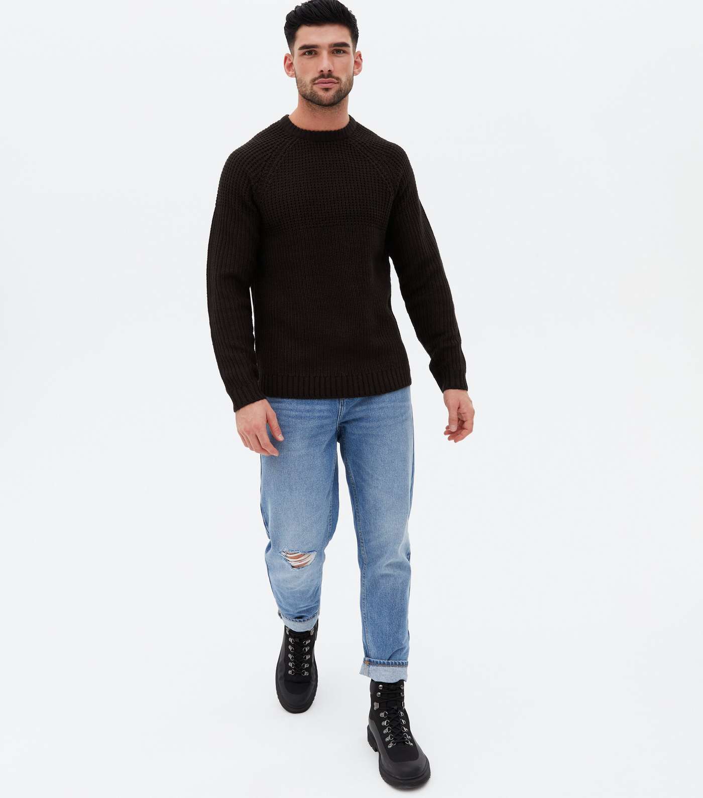 Only & Sons Black Crew Long Sleeve Jumper Image 2