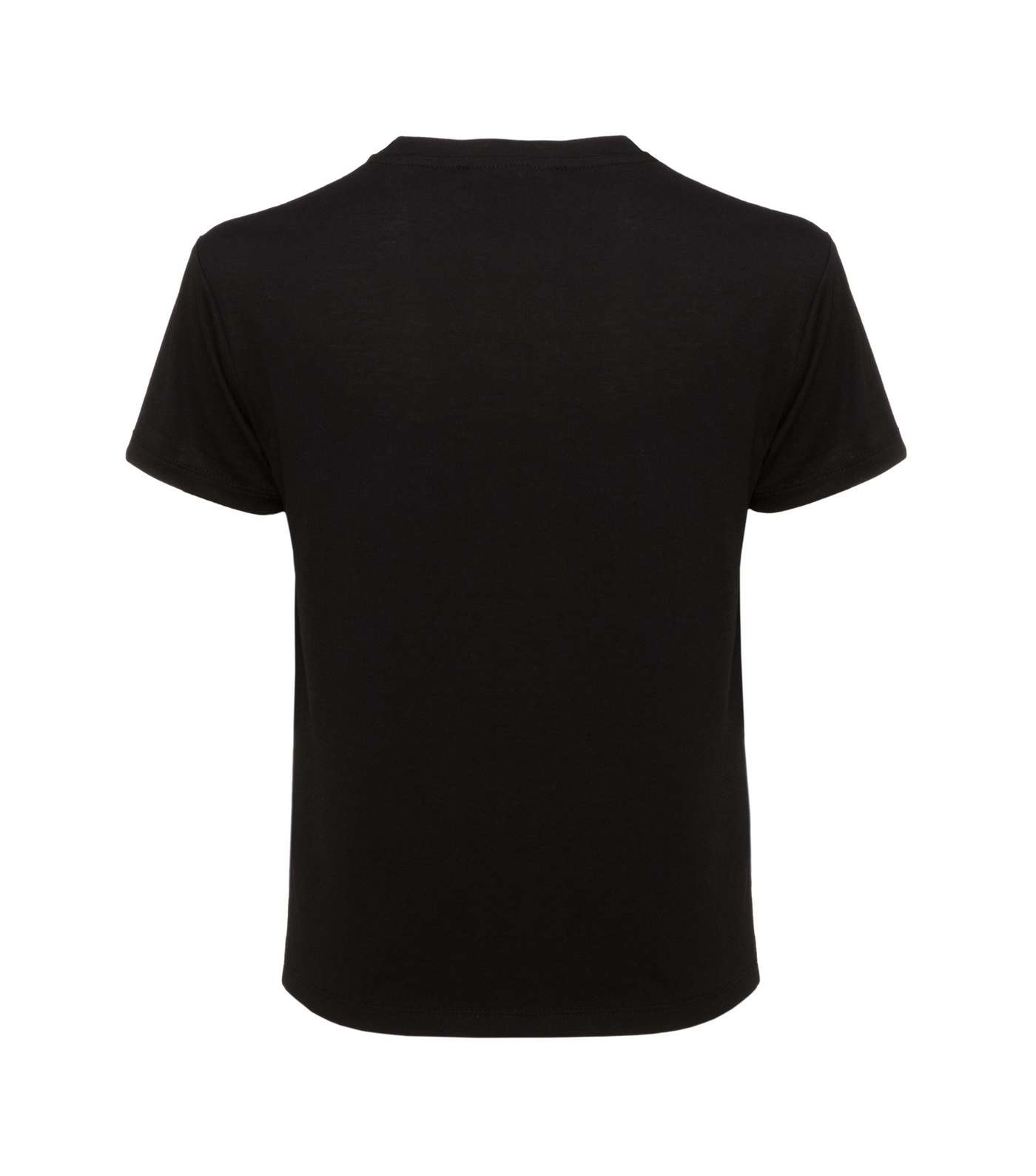 Black Jersey Twist Front T-Shirt Image 2