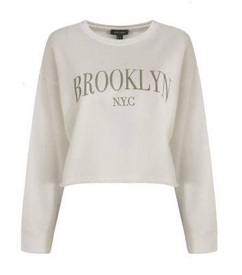 white slogan sweatshirt