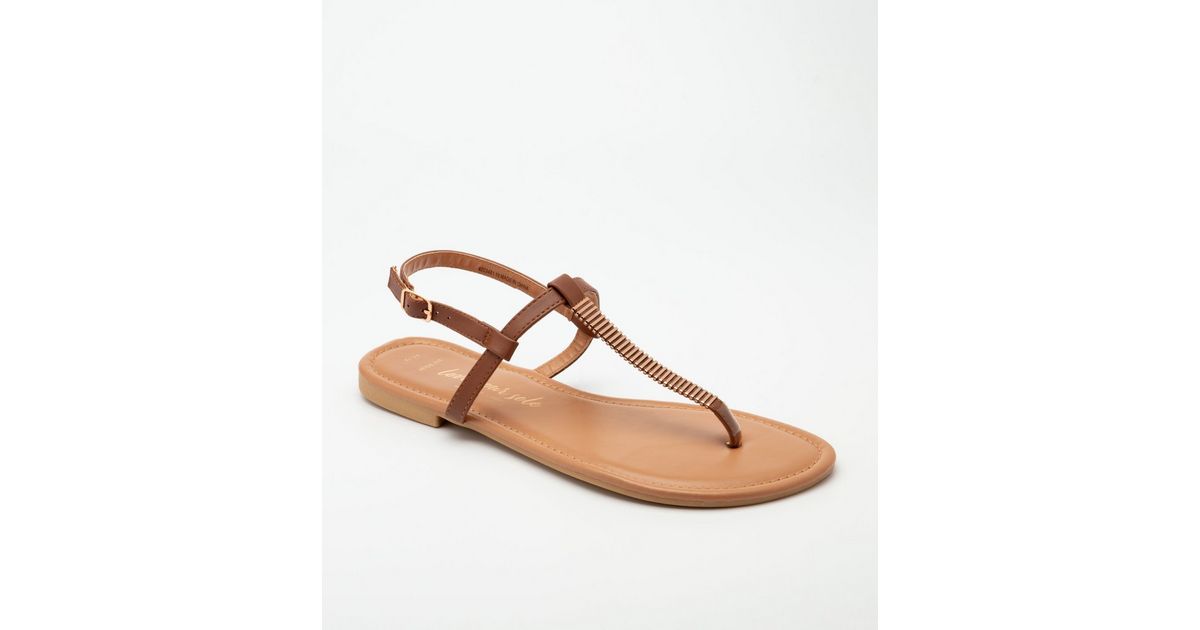 tan flat sandals wide fit