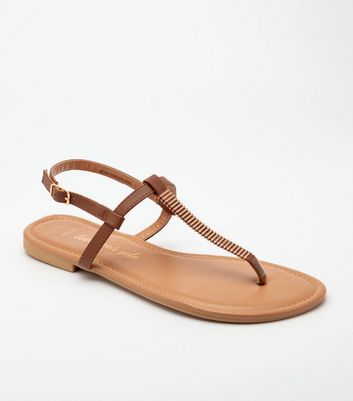 New look tan hot sale sandals wide fit