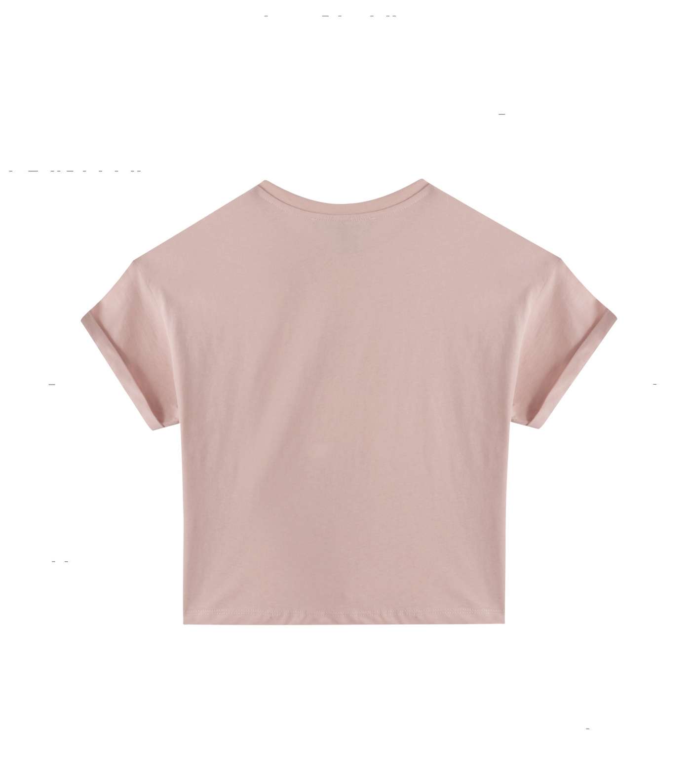Girls Pale Pink Best Life Daisy Slogan T-Shirt  Image 2