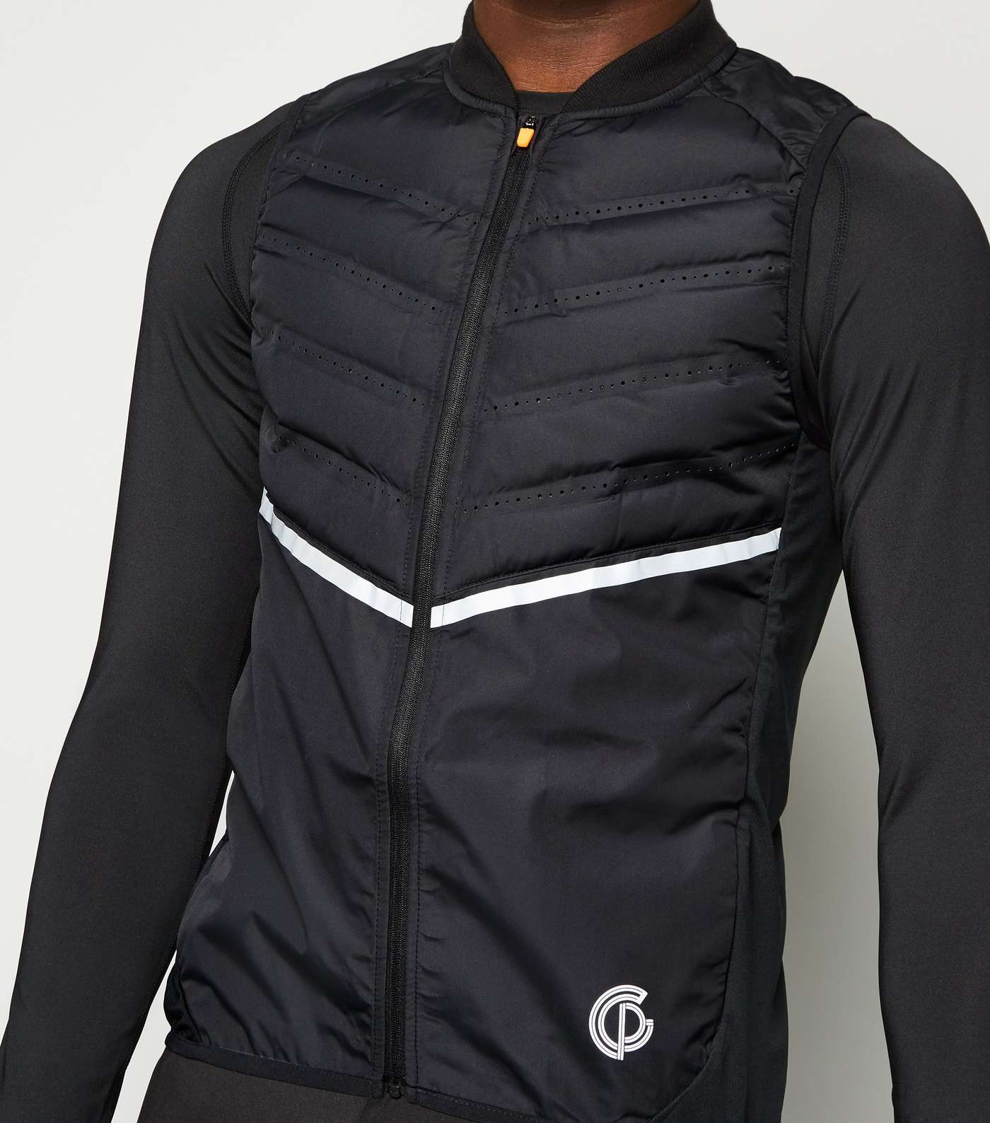 GymPro Black Quilted Sports Gilet Image 5