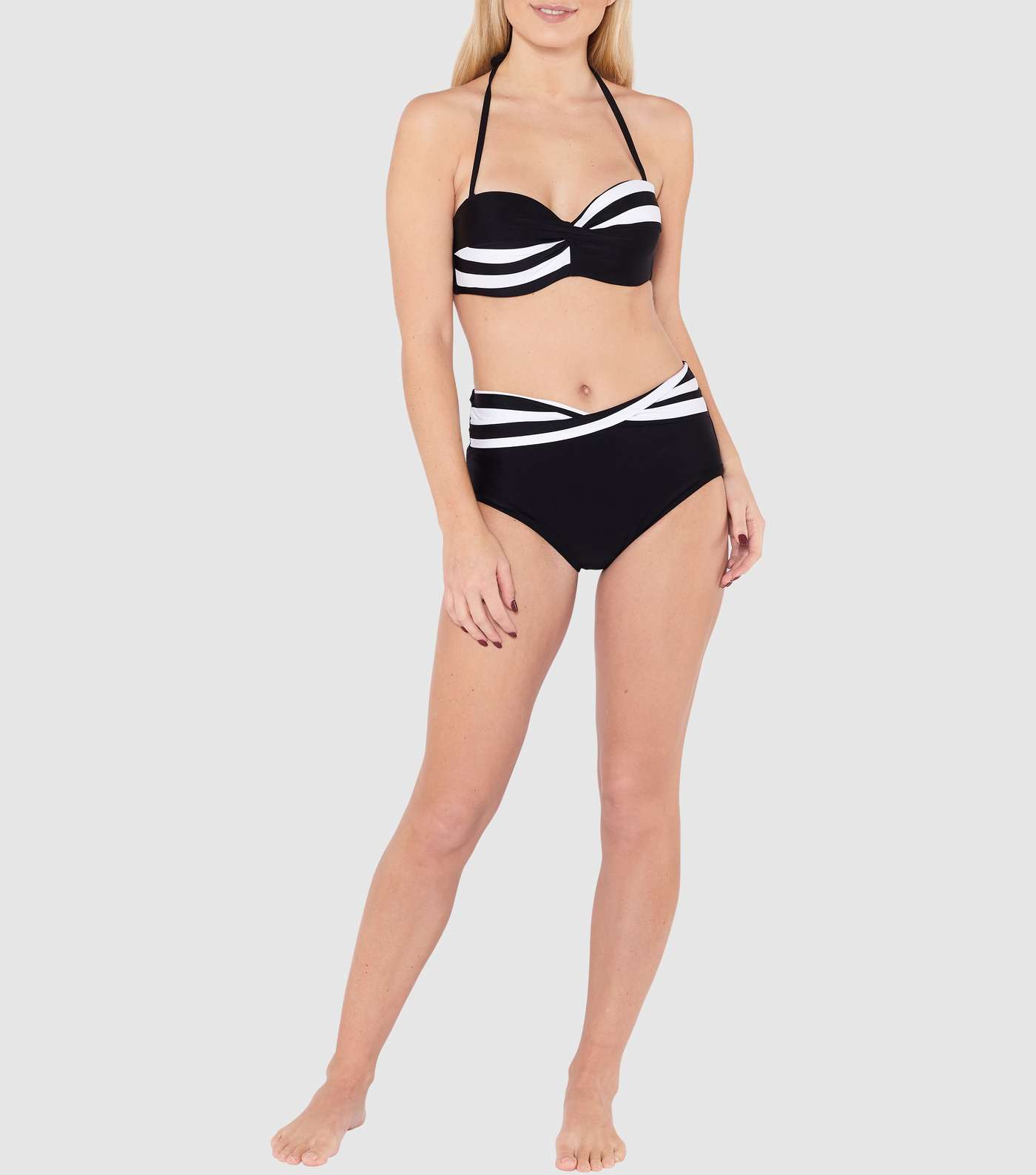 Beachcomber Black Stripe Twist Bikini Set Image 2