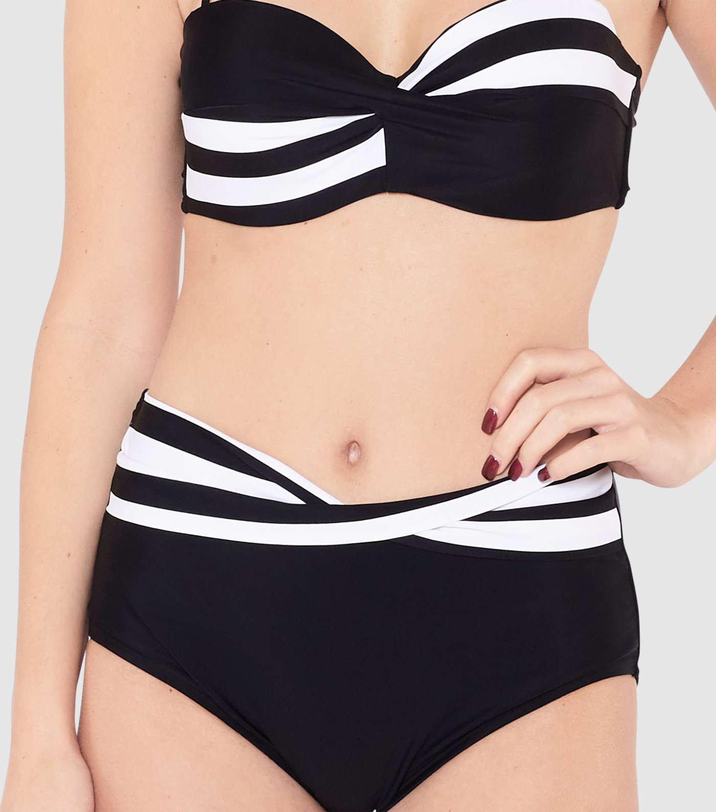 Beachcomber Black Stripe Twist Bikini Set Image 4