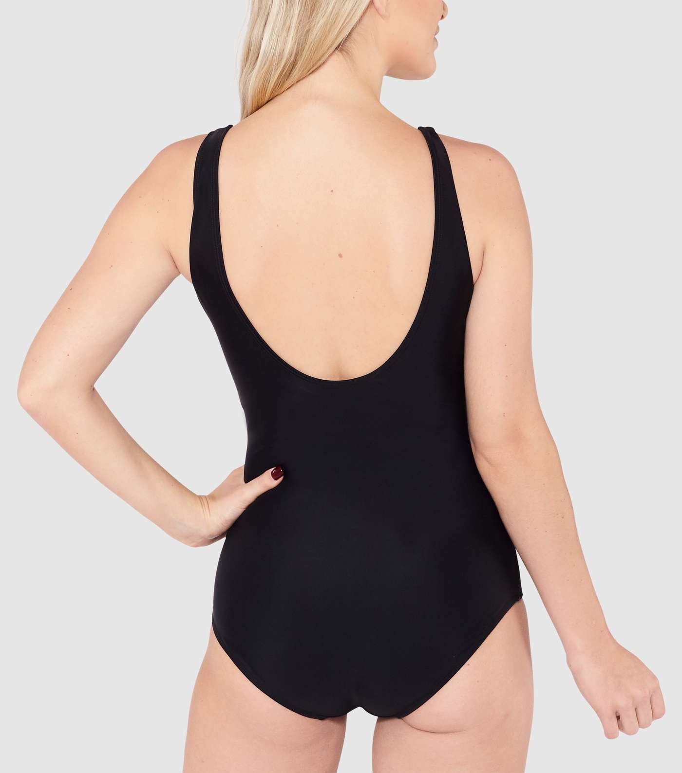 Beachcomber Black Stripe Wrap Swimsuit Image 3