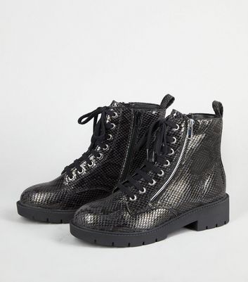 snake print boots new look