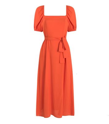 new look orange maxi dress