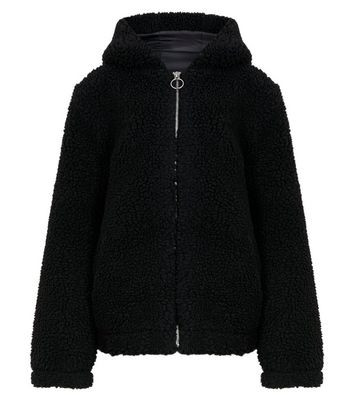 Ladies black clearance teddy jacket