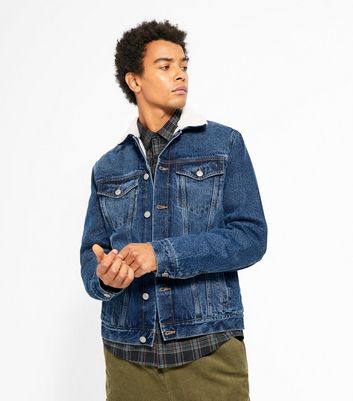 teddy collar denim jacket
