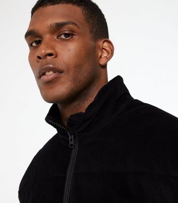 Cord puffer hotsell jacket black